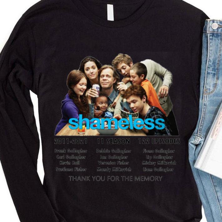 Hot Shameless 2011-2021 11 season 122 episodes thank you for the memory shirt 8 Shameless 2011-2021 11 season 122 episodes thank you for the memory shirt
