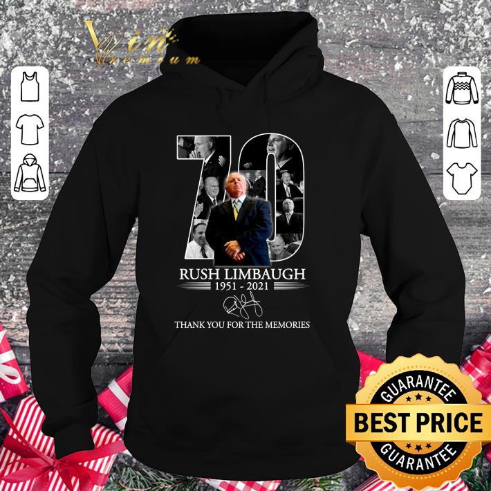 Hot 70 Years Of Rush Limbaugh RIP 1951-2021 Thank You For The Memories Shirt 8 70 Years Of Rush Limbaugh RIP 1951-2021 Thank You For The Memories Shirt