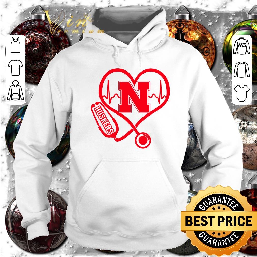 Best Love Nebraska Cornhuskers Stethoscope Heartbeat nurse shirt 8 Love Nebraska Cornhuskers Stethoscope Heartbeat nurse shirt