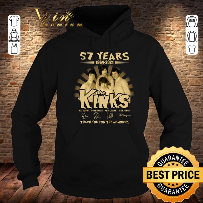 Original The Kinks 57 years of 1964-2021 signatures thank you for the memories shirt 8 The Kinks 57 years of 1964-2021 signatures thank you for the memories shirt