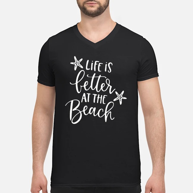 Life Is letter At Beach Shirt 5 Life Is letter At Beach Guy V-neck