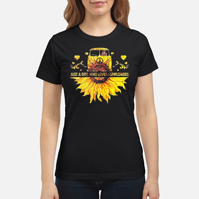 Just A Girl Who Loves Sunflowers Hippie Girl Shirt 7 Just A Girl Who Loves Sunflowers Hippie Girl Ladies Tee