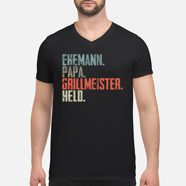 Ehemann Papa Grillmeister Held Shirt 5 Ehemann Papa Grillmeister Held Guy V-neck