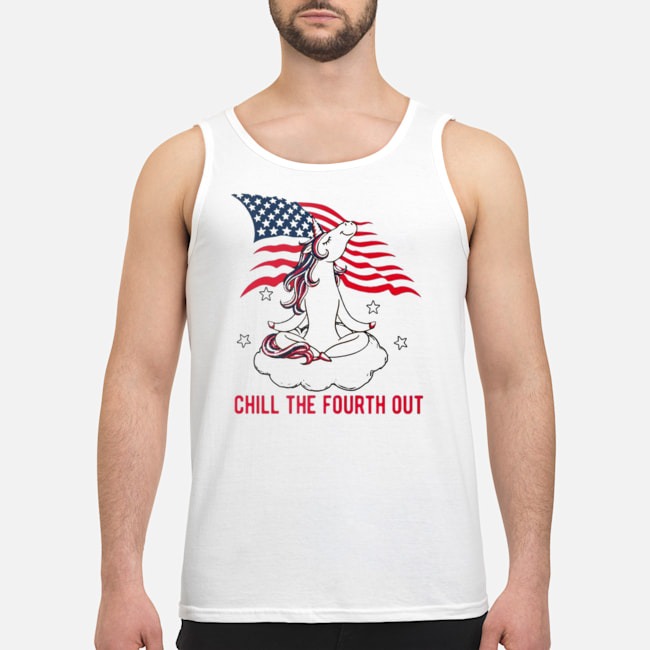 Unicorn Chill The Fourth Out American Flag Shirt 6 Unicorn Chill The Fourth Out American Flag Guy Tank Top