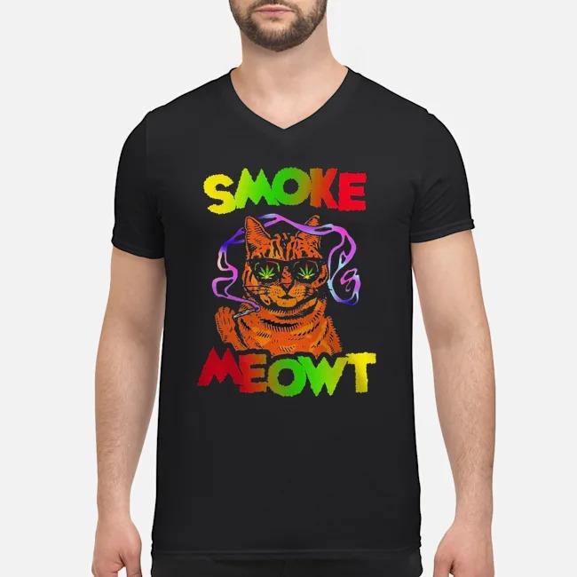 Weed Smoke Meowt Hippie Shirt 6 Weed Smoke Meowt Hippie Guy V-neck