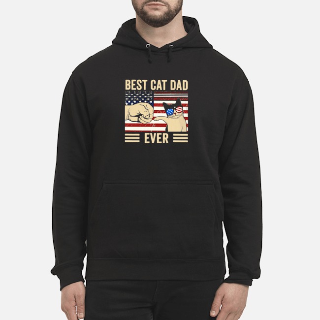 Best Cat Dad Ever Vintage American Flag Shirt 7 Best Cat Dad Ever Vintage American Flag Hoodie