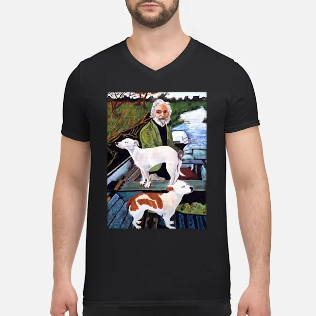 Goodfellas Dog Painting Canvas Shirt 6 Goodfellas Dog Painting Canvas Guy V-neck