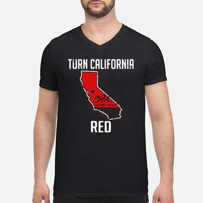 Turn California Red Shirt 8 Turn California Red Guy V-neck