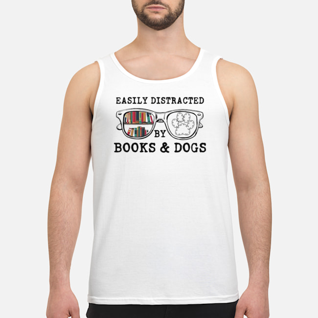 Easily Distracted By Books And Dogs Shirt 7 Easily Distracted By Books And Dogs Shirt 8