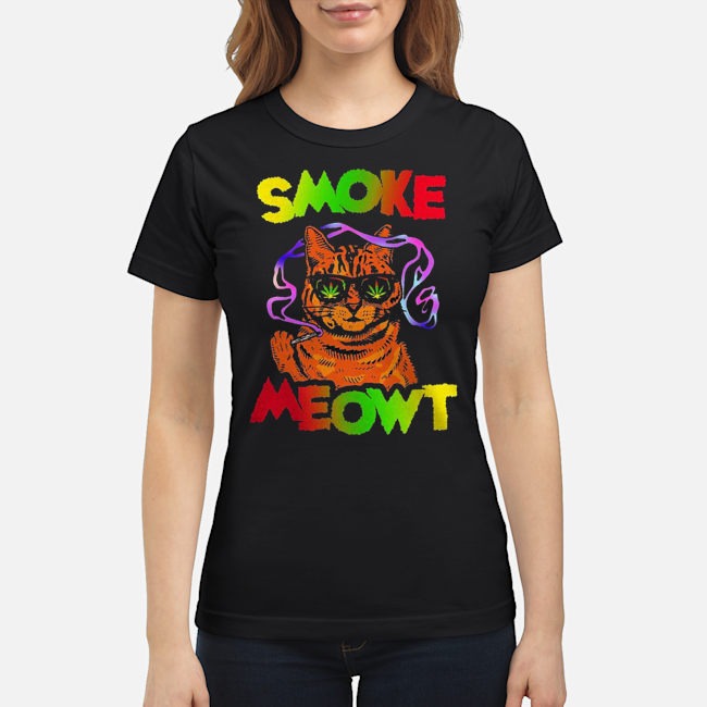 Weed Smoke Meowt Hippie Shirt 5 Weed Smoke Meowt Hippie Ladies Tee