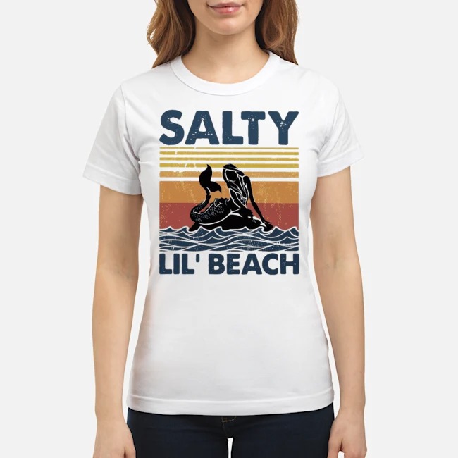 Mermaid Salty Lil' Beach Vintage Shirt 7 Mermaid Salty Lil' Beach Vintage Ladies Tee