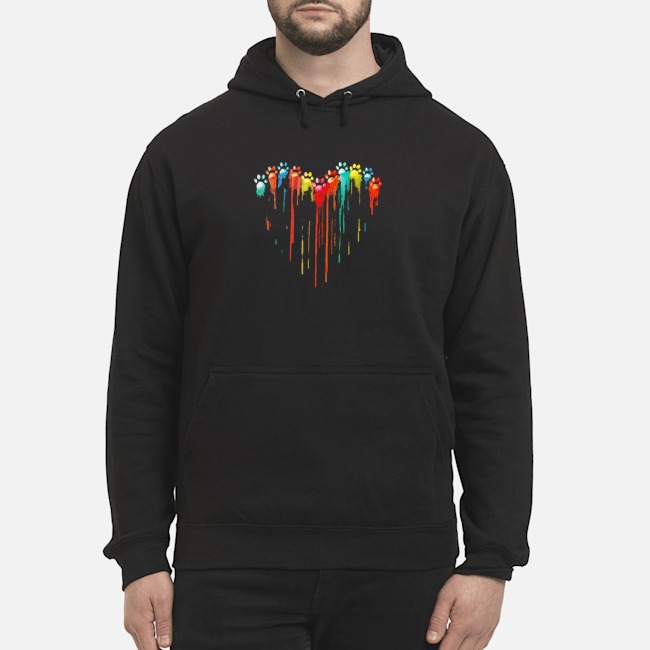 Dog Paw Heart Rainbow Shirt 6 Dog Paw Heart Rainbow Hoodie