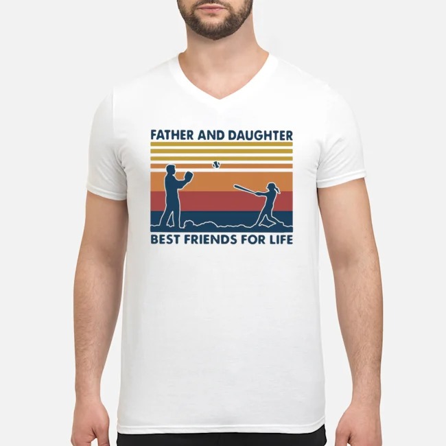 Softball Father And Daughter Best Friends For Life Vintage Shirt 8 Softball Father And Daughter Best Friends For Life Vintage Guy V-neck