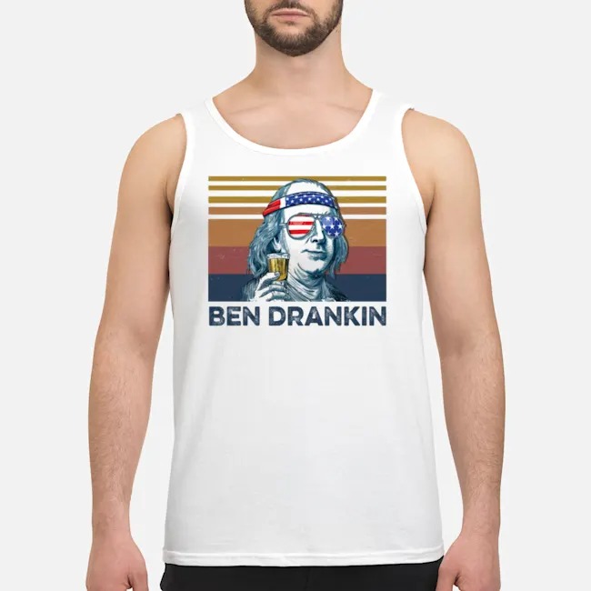 Ben Drankin Vintage Drink Beer Shirt 5 Ben Drankin Vintage Drink Beer Guy Tank Top