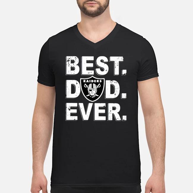 Oakland Raiders Best Dad Ever Shirt 8 Oakland Raiders Best Dad Ever Guy V-neck