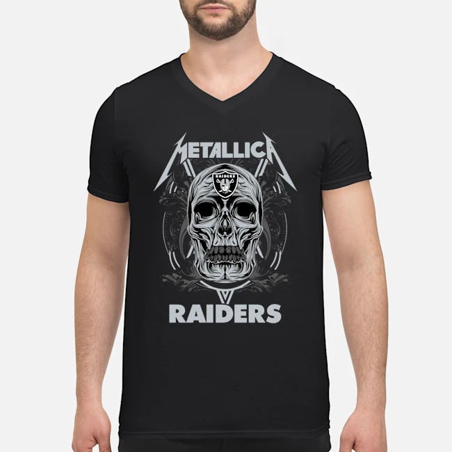 Skull Metallic Raiders Shirt 8 Skull Metallic Raiders Guy V-neck