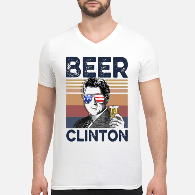 Beer Clinton Vintage Drink Beer Shirt 8 Beer Clinton Vintage Drink Beer Guy V-neck