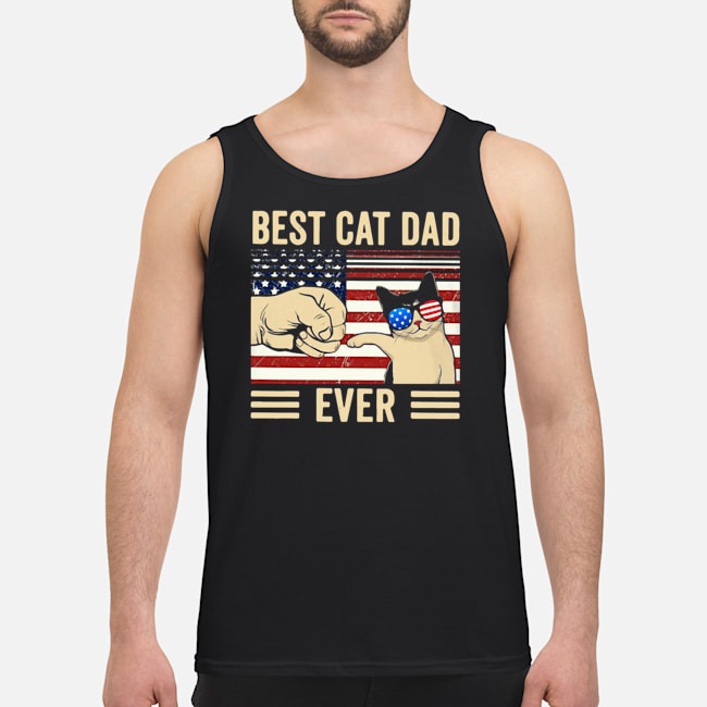 Best Cat Dad Ever Vintage American Flag Shirt 6 Best Cat Dad Ever Vintage American Flag Guy Tank Top