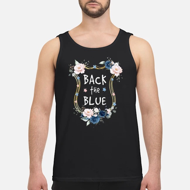 Flower Back The Blue Shirt 6 Flower Back The Blue Guy Tank Top