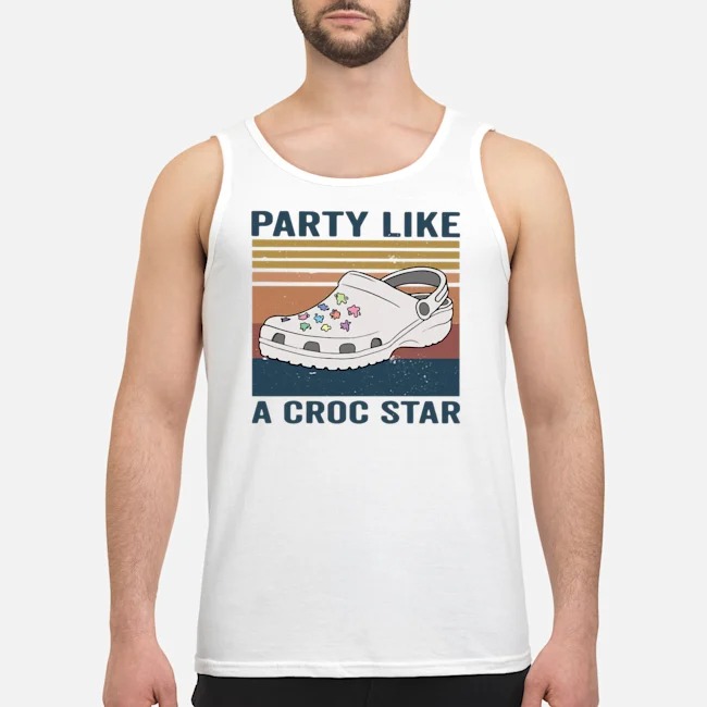 Party Like A Croc Star Vintage Shirt 7 Party Like A Croc Star Vintage Guy Tank Top