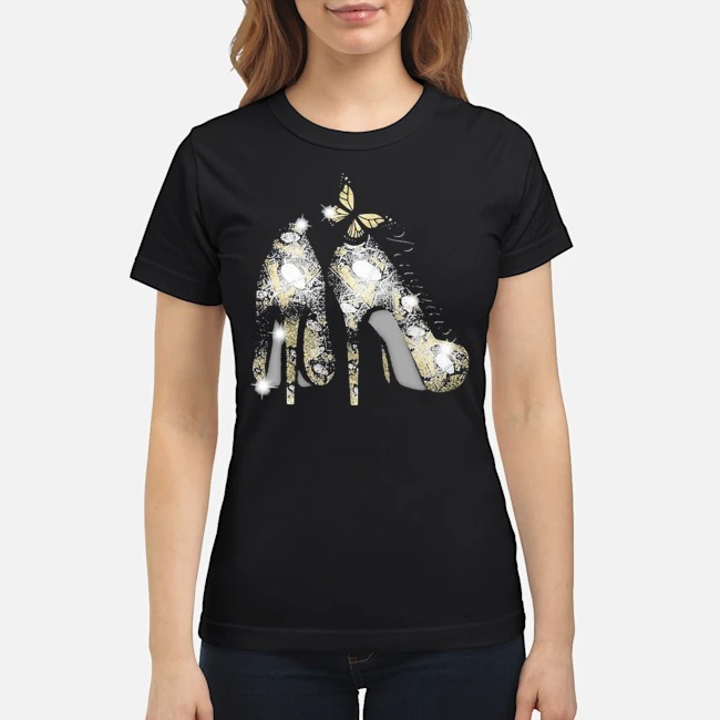 High Heels Butterfly Pittsburgh Penguins Diamond Shirt 8 High Heels Butterfly Pittsburgh Penguins Diamond Ladies Tee