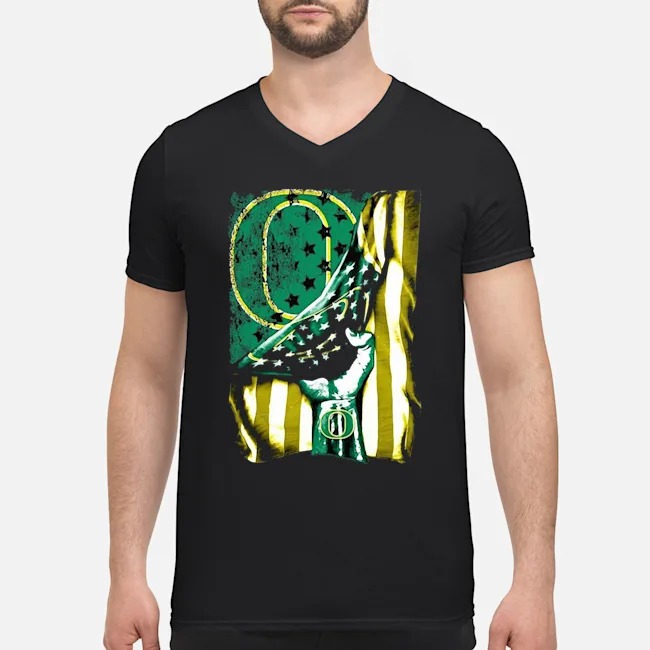 Oregon Ducks American Flag Independence Day Shirt 6 Oregon Ducks American Flag Independence Day Guy V-neck