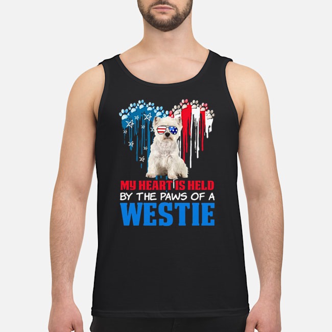 Heart Paw America My Heart Is Held By The Paws Of A Toy Westie Shirt 7 Heart Paw America My Heart Is Held By The Paws Of A Toy Westie Guy Tank Top