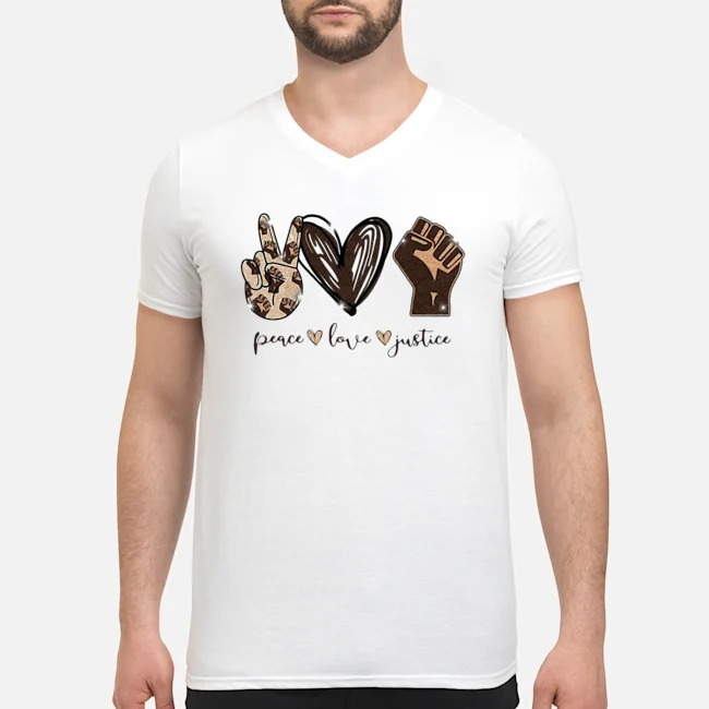Peace Love Justice Shirt 5 Peace Love Justice Guy V-neck