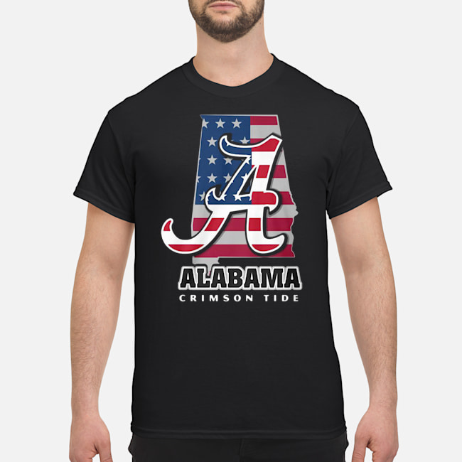Alabama Crimson Tide American Flag Shirt 1 Alabama Crimson Tide American Flag Shirt 1