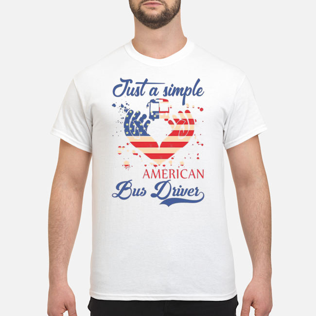 Just A Simple American Bus Driver American Flag Shirt 5 Just A Simple American Bus Driver American Flag Shirt