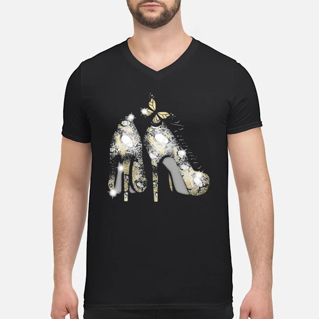 High Heels Butterfly Pittsburgh Penguins Diamond Shirt 7 High Heels Butterfly Pittsburgh Penguins Diamond Guy V-neck