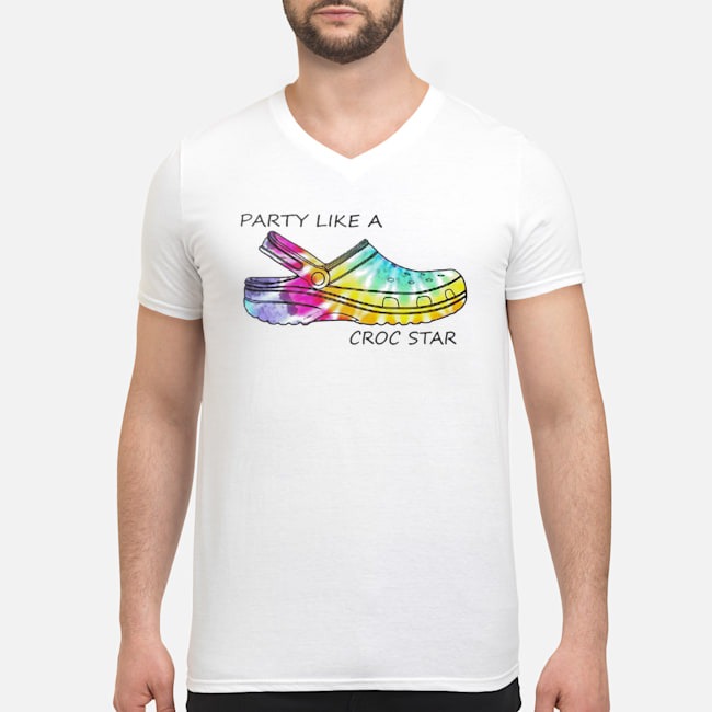Hippie Party Like A Croc Star Shirt 5 Hippie Party Like A Croc Star Guy V-neck