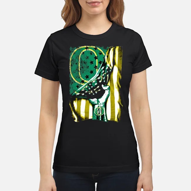 Oregon Ducks American Flag Independence Day Shirt 7 Oregon Ducks American Flag Independence Day Ladies Tee