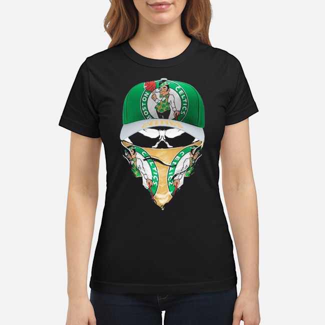 Skull Mask Boston Celtics Basketball Shirt 8 Skull Mask Boston Celtics Basketball Ladies Tee