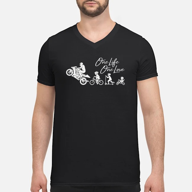 One Life One Love Moto Shirt 5 One Life One Love Moto Guy V-neck