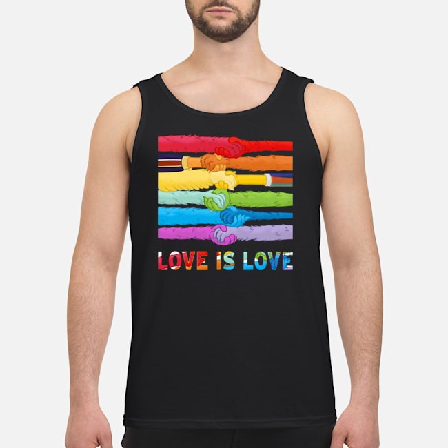 LGBT Hand Hold Hand Love Is Love Shirt 7 LGBT Hand Hold Hand Love Is Love Guy Tank Top