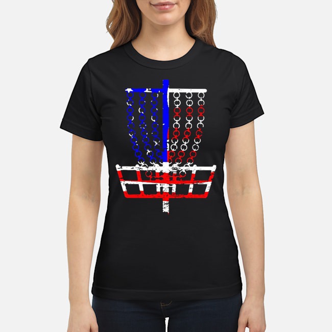 Disc Golf Flag Disc Golf Basket Shirt 6 Disc Golf Flag Disc Golf Basket Ladies Tee