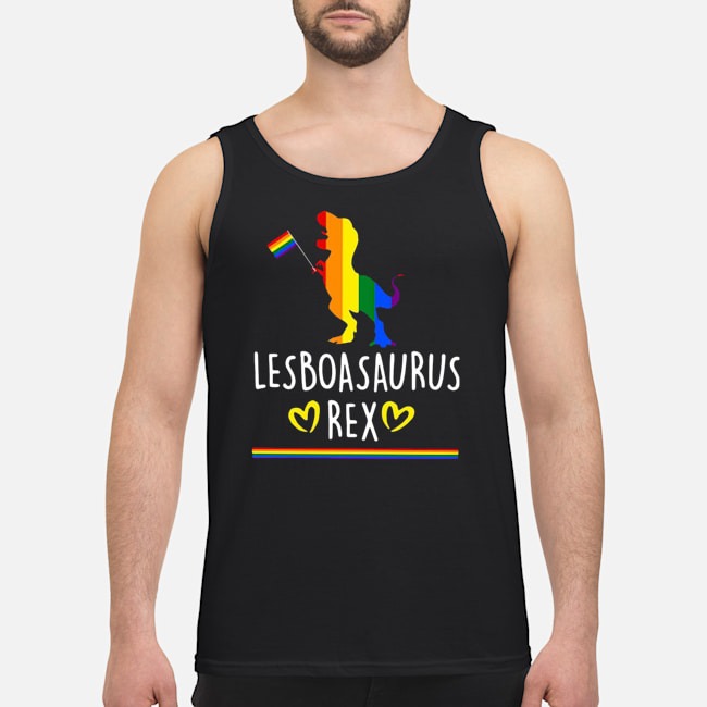 LGBT T-rex Dinosaur Lesboasaurus Rex Shirt 6 LGBT T-rex Dinosaur Lesboasaurus Rex Guy Tank Top