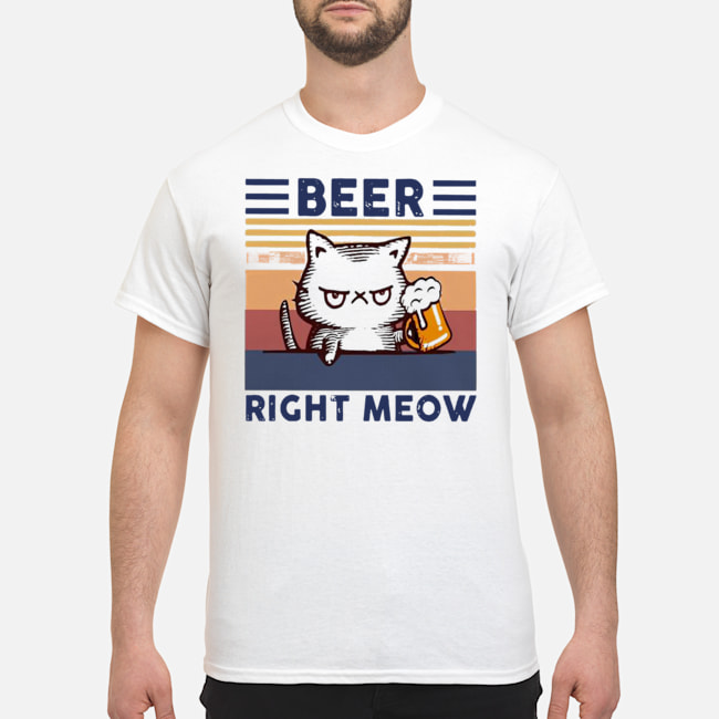 Cat Beer Right Meow Vintage Shirt 1 Cat Beer Right Meow Vintage Shirt 1