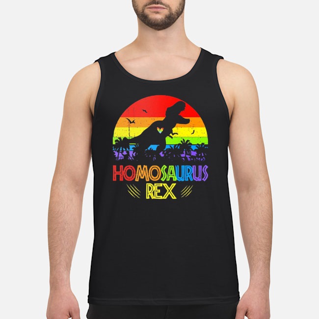 Homosaurus Rex Dinosaurus LGBT Vintage Shirt 8 Homosaurus Rex Dinosaurus LGBT Vintage Guy Tank Top