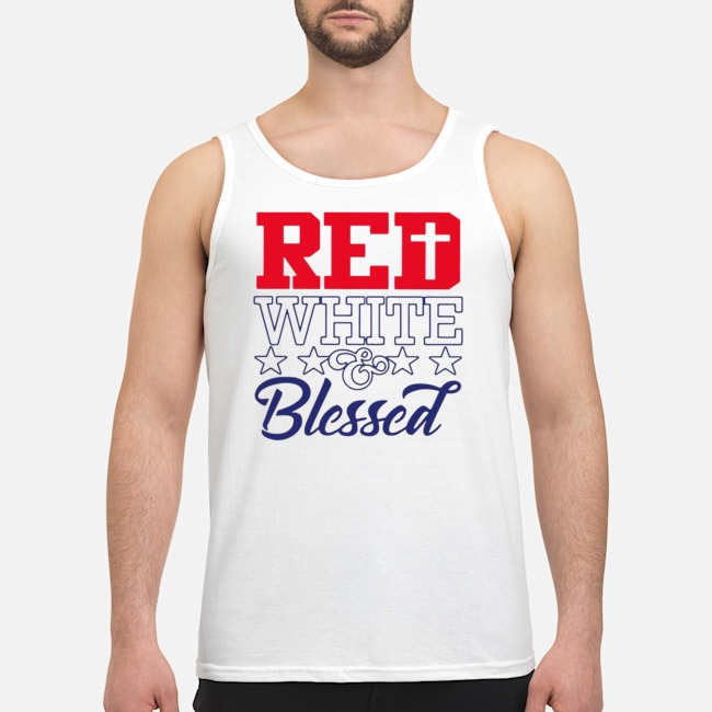 Red White And Blessed Patriot Shirt 8 Red White And Blessed Patriot Guy Tank Top