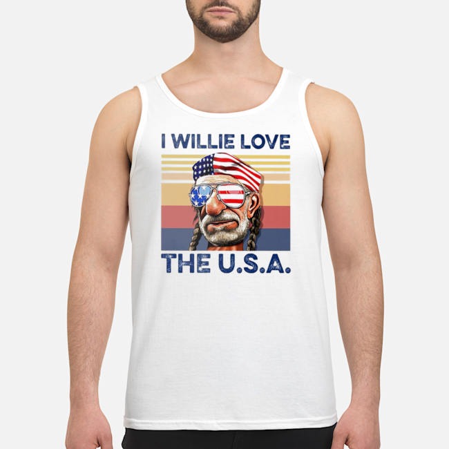 I Willie Love The USA Vintage Shirt 7 I Willie Love The USA Vintage Guy Tank Top