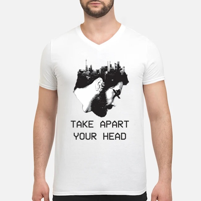 Degausser Take Apart Your Head Shirt 5 Degausser Take Apart Your Head Guy V-neck