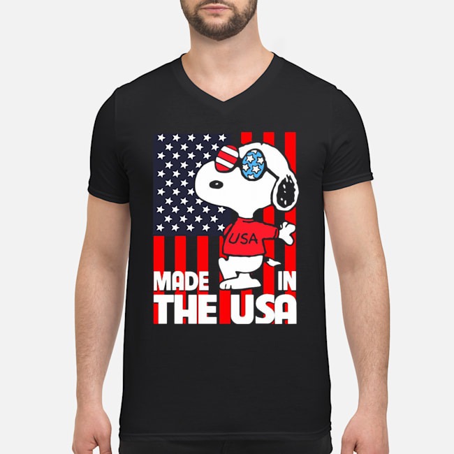 Snoopy American Flag Made In The USA Shirt 5 Snoopy American Flag Made In The USA Guy V-neck