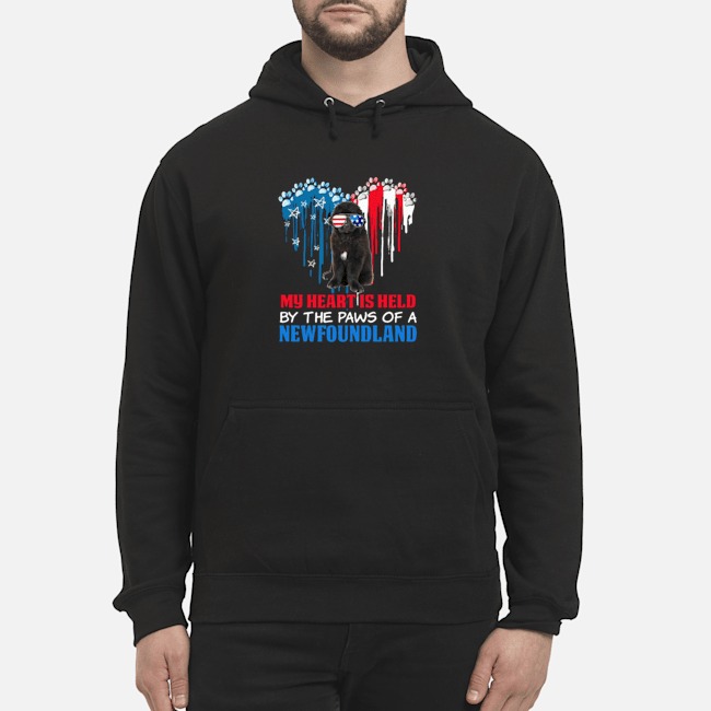 Heart Paw America My Heart Is Held By The Paws Of A Newfoundland Shirt 8 Heart Paw America My Heart Is Held By The Paws Of A Newfoundland Hoodie