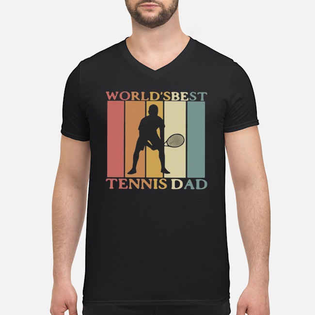 World's Best Tennis Dad Vintage Shirt 5 World's Best Tennis Dad Vintage Guy V-neck