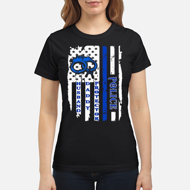 Police Husband Daddy Protector American Flag Shirt 7 Police Husband Daddy Protector American Flag Shirt