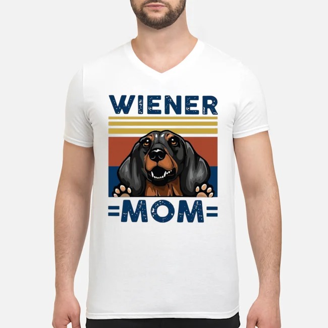 Dachshund Wiener Mom Vintage Shirt 5 Dachshund Wiener Mom Vintage Guy V-neck