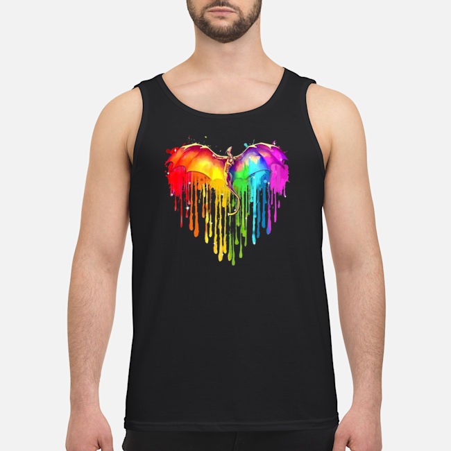 LGBT Dragon Heart Shirt 6 LGBT Dragon Heart Guy Tank Top