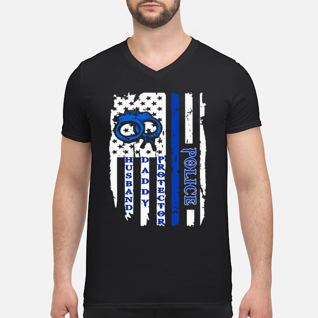 Police Husband Daddy Protector American Flag Shirt 5 Police Husband Daddy Protector American Flag Shirt